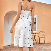 Charger l'image dans la galerie, Impression des multi-images Robe longue à bretelles Robe midi à bretelles fines AJQ personnaliser avec photos motif texte logo