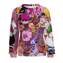 Charger l'image dans la galerie, Sweatshirt col rond  femme / Sweat manche raglan RHDEC2 personnalisé avec photo logo texte motif