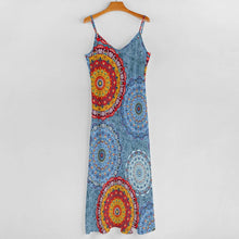 Charger l'image dans la galerie, Longue robe chic à bretelles femme BDQ personnalisé avec photo logo texte motif (Impression des multi-images)