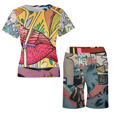 Charger l'image dans la galerie, Impression des multi-images Grande taille Ensemble ensemble short t shirt femme NTZ personnalisé avec photo logo texte motif