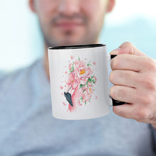 Charger l'image dans la galerie, Mug avec intérieur et poignée noir / Tasse en porcelaine personnalisé avec photo logo texte motif
