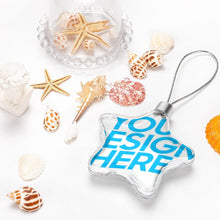 Charger l'image dans la galerie, Décoration / ornement de Noël en forme d'étoile à vendre personnalisé avec prénom motif photo logo texte
