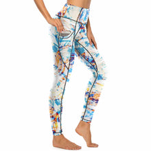 Charger l'image dans la galerie, Pantalon yoga taille haute / Legging sport femme avec deux poches CE003 personnalisé avec photo logo texte motif