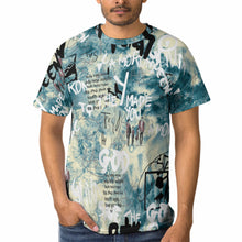 Charger l'image dans la galerie, T-shirt tee shirt manches courtes entièrement imprimé pour hommes personnalisé avec photo et texte
