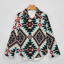 Charger l'image dans la galerie, Chemise blouse femme chic à manches longues femme B648 personnalisé avec photo logo texte motif (impression des multi-images)