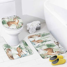 Charger l'image dans la galerie, Ensemble de tapis de salle de bain 4 pièces, Rideau de douche / Tapis / Tapis de sol pour salle de bain en forme de U / Couverture de couvercle de toilette personnalisé avec photo logo texte motif