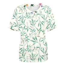 Charger l'image dans la galerie, Impression des multi-images T-shirt col v femme / top fronce BHT personnalisé avec photo logo texte motif