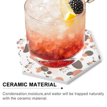 Charger l'image dans la galerie, Dessous de verre en céramique / Sous-verres hexagonaux 4 / 6 pièces personnalisé avec photo logo texte motif