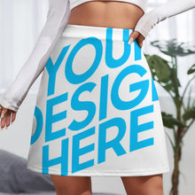 Charger l'image dans la galerie, Mini jupe / jupe courte grande taille chic élégante femme ALQ personnalisée avec motif photo logo texte (impression d’image unique)