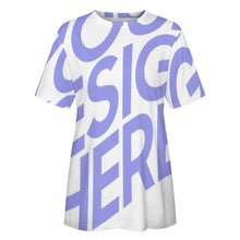 Charger l'image dans la galerie, T-shirt tee shirt femme en coton ay001 personnalisé avec photo logo texte motif (impression d'image unique)