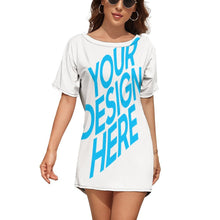 Charger l'image dans la galerie, Robe ample à manches chauve-souris pour femme NZ023 personnalisée et imprimée avec vos motifs ou votre nom