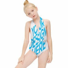 Charger l'image dans la galerie, Maillot de bain à bretelles mignon une pièce Fille enfant NT044 impression personnalisé avec logo photo motif texte