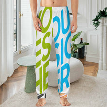 Charger l'image dans la galerie, Pantalon pyjama doux homme D27P personnalisée avec prénom motif texte (conception multi-images)