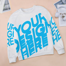 Charger l'image dans la galerie, RH Sweat-Shirts col rond raglan femme Personnalisé avec photo logo et texte (Image unique)