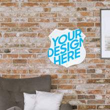 Charger l'image dans la galerie, Peinture personnalisée suspendue en métal en forme de bouclier