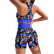 Charger l'image dans la galerie, Ensemble top et short / Tenues de yoga sans manches pour femme ABTZ personnalisé avec photo logo texte motif