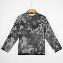 Charger l'image dans la galerie, Sweat à capuche ample d'hiver avec boutons col montant homme personnalisée avec photo texte motif logo (impression complète Une Image)