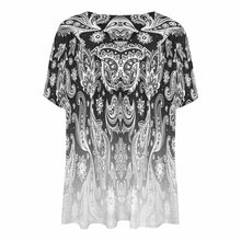 Charger l'image dans la galerie, Impression d’image unique T-shirt à manches courtes à col en V pour femmes BDT personnalisé avec photo logo texte motif