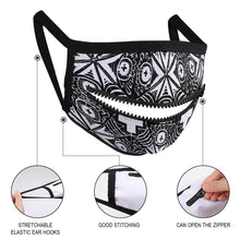 Charger l'image dans la galerie, Masque avec une fermeture éclair JJ0521165 impression personnalisé avec photo logo motif texte