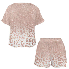 Charger l'image dans la galerie, Ensemble 2 pièces pyjama manches courtes chemise de nuit courte femme UTZ personnalisé avec photo logo texte (impression des multi-images)