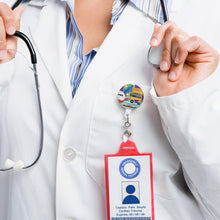 Charger l'image dans la galerie, Insigne porte-badge d'identification personnalisé avec image texte motif logo