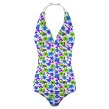 Charger l'image dans la galerie, Maillot de bain Tankini à col en V profond ensemble 2 pièces pour femme personnalisé avec motif photo logo (conception une image)