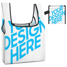 Charger l'image dans la galerie, Sac shopping pliable en polyester personnalisé avec prénom photo texte