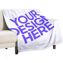 Charger l'image dans la galerie, Couvre-lit couverture câline couverture de canapé en flanelle adaptée à la maison et en déplacement utilisation personnalisée avec photo motif texte (version verticale)