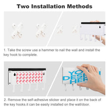 Charger l'image dans la galerie, Crochet à clé mural / Accroche clés rangement mural personnalisé avec photo logo motif texte