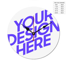 Charger l'image dans la galerie, Horloge murale en bois pas d'échelle personnalisée avec photo image logo motif texte