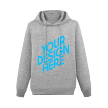Charger l'image dans la galerie, Sweat pull à capuche homme sans poche personnalisé avec photo motif et logo (imprimé sur le devant)