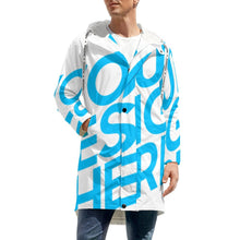 Charger l'image dans la galerie, Impression d'image unique trench-coat long zippé grande taille homme A677 personnalisé avec photo logo motif texte