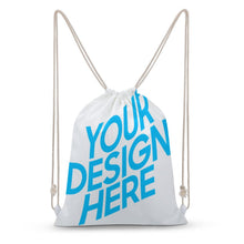 Charger l'image dans la galerie, Sac à dos en toile avec cordon de serrage personnalisé avec photo logo et texte