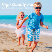 Charger l'image dans la galerie, Pantalon de plage pour adolescents (conception en deux pièces) personnalisé et imprimé avec vos photos/motifs ou nom