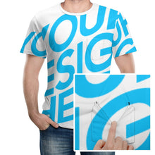 Charger l'image dans la galerie, Impression d’image unique T-shirt manches courtes et col rond pour homme avec poche NTREV2 personnalisé avec photo logo texte motif
