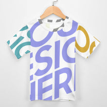 Charger l'image dans la galerie, T-shirt / Tee shirt enfant manches courtes respirant ET personnalisé avec photo texte logo (Impression Multi-images)