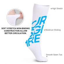 Charger l'image dans la galerie, Chaussettes longues respirantes anti transpiration personnalisées avec photo motif logo texte