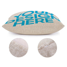 Charger l'image dans la galerie, Taie d'oreiller personnalisée en chanvre simulé (impression recto)