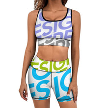 Charger l'image dans la galerie, Ensemble top et short / Tenues de yoga sans manches pour femme ABTZ personnalisé avec photo logo texte motif