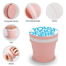 Charger l'image dans la galerie, Gobelet pliable inox en silicone JJ0520063 impression personnalisé avec logo texte photo motif