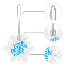 Charger l'image dans la galerie, Décoration / ornement de Noël en forme de flocon de neige à vendre personnalisé avec motif photo logo texte