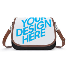 Charger l'image dans la galerie, Sac à bandoulière en cuir personnalisé avec photo texte pour femme et homme