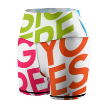 Charger l'image dans la galerie, Shorts de yoga sport pour femmes Y10A personnalisés avec photo texte motif (conception multi-images)