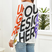 Charger l'image dans la galerie, Tricot cardigan / tricot gilet fine femme NZ050 personnalisé avec photo logo motif texte (impression des multi-images)