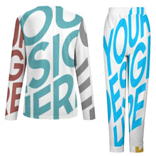 Charger l'image dans la galerie, Ensembles pyjama peignoir chemise de nuit femme BTZ personnalisé avec photo prénom (conception multi-images)