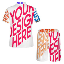 Charger l'image dans la galerie, Ensemble polo manches courtes et short homme A46TZ personnalisée avec prénom motif texte (conception multi-images)