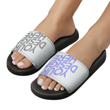 Charger l'image dans la galerie, Chaussons de maison chaussures de bain en PVC pour femmes hommes personnalisée avec photo texte logo (impression complète multi-images)