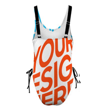 Charger l'image dans la galerie, Maillot de bain une pièce pour femme LT3155 personnalisé avec photos motif texte Logo (conception multi-images)