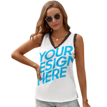 Charger l'image dans la galerie, Tank Top caraco sans manches en col V pour femme NZ112 personnalisé avec photo image logo motif texte