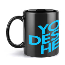 Charger l'image dans la galerie, Mug / Tasse en céramique noir personnalisé avec photo logo texte motif